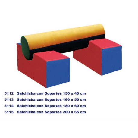 Salchicha Grande con Soportes Vinil-Tela