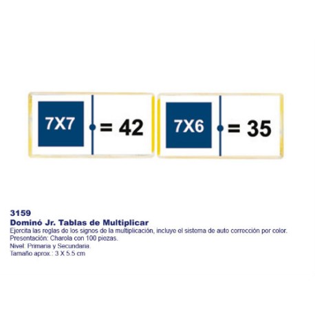 Dominó Jr. Tablas de Multiplicar 3159